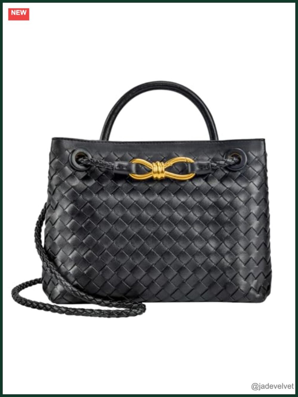 Woven Tote Bag PU Leather Shoulder Handbag Designer Top Handle Purse